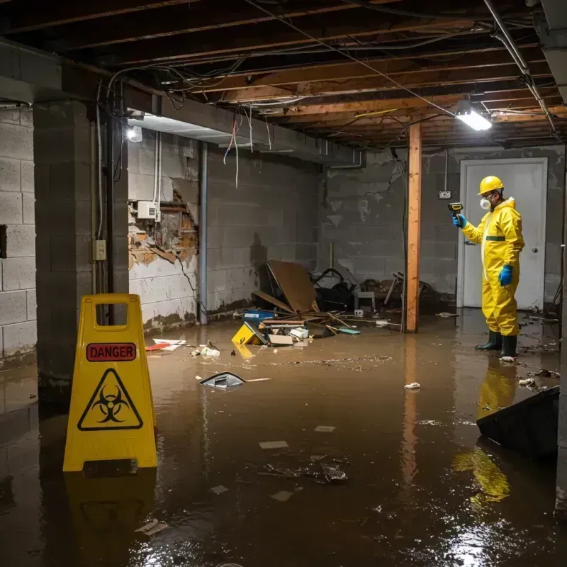 Flooded Basement Electrical Hazard in Maplewood, MN Property